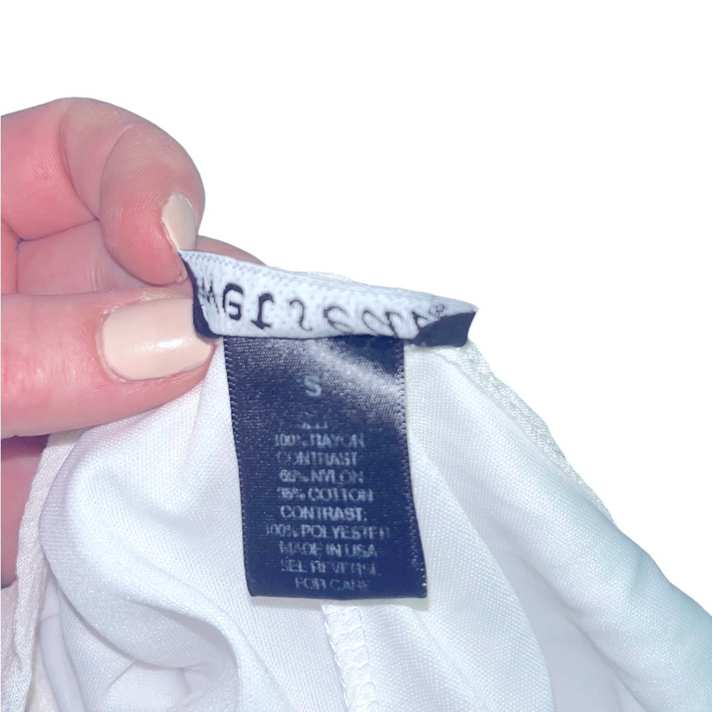 Vintage Y2K Wet Seal White Tiered Embroidered Babydoll CamiTank Floral Lace Sz S - Picture 4 of 4
